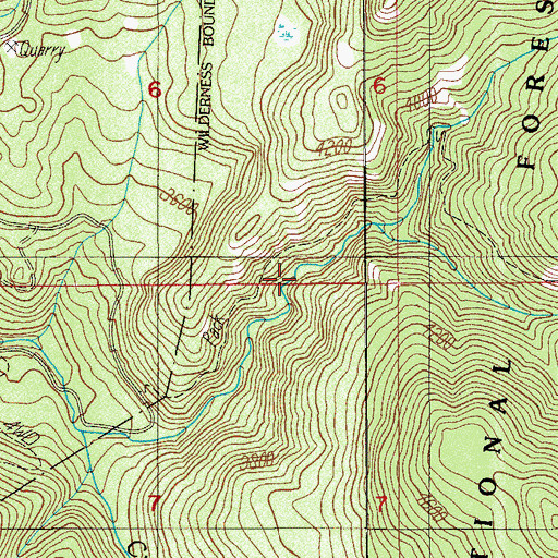 Topographic Map of Sandstone Trail, OR