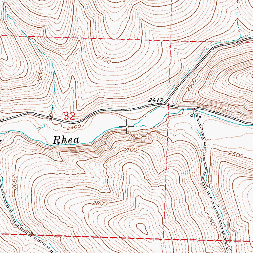 Topographic Map of Sanford Canyon, OR