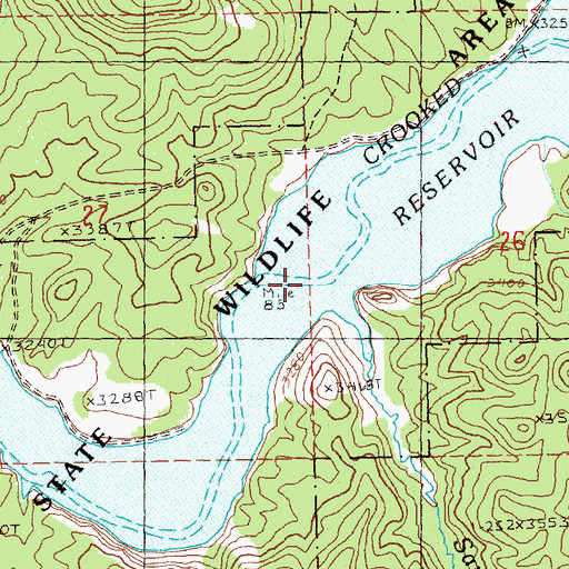 Topographic Map of Sanford Creek, OR