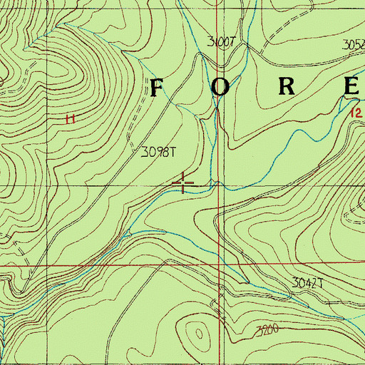 Topographic Map of Sardine Creek, OR