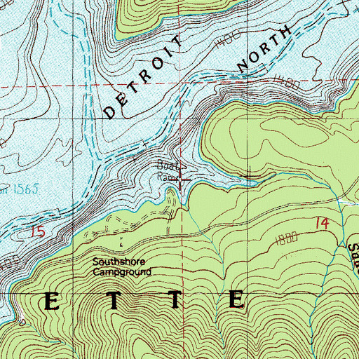 Topographic Map of Sauers Creek, OR