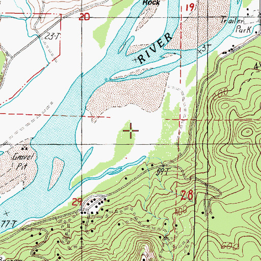 Topographic Map of Saunders Creek, OR