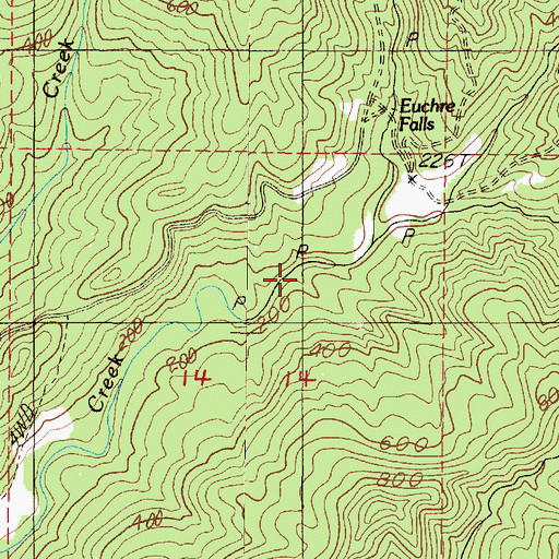 Topographic Map of Savage Creek, OR