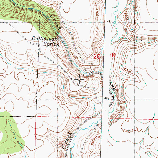 Topographic Map of Sawmill Creek, OR