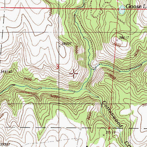 Topographic Map of Sawmill Creek, OR