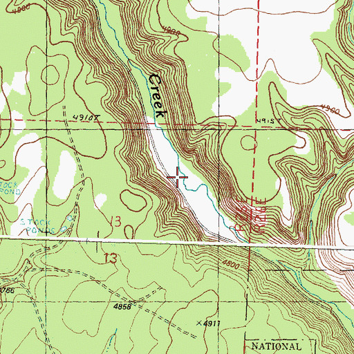 Topographic Map of Sawmill Creek Camp, OR