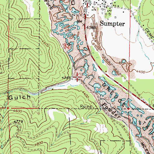 Topographic Map of Sawmill Gulch, OR