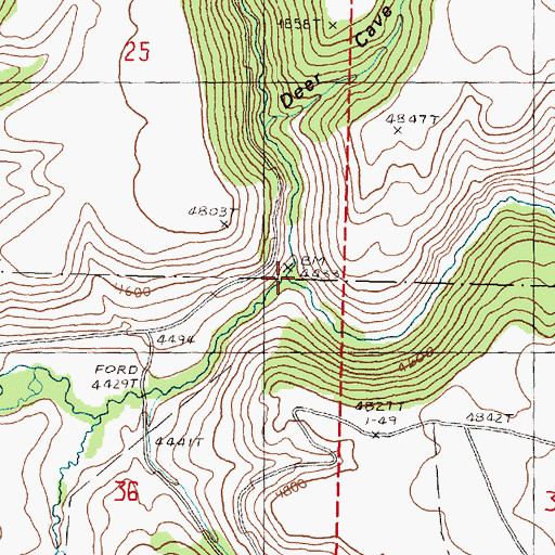 Topographic Map of Sawtooth Creek, OR