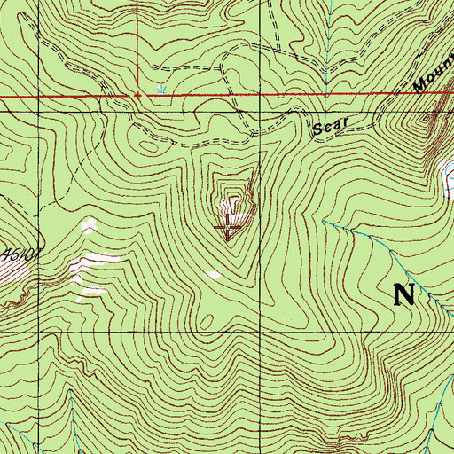 Topographic Map of Scar Mountain, OR