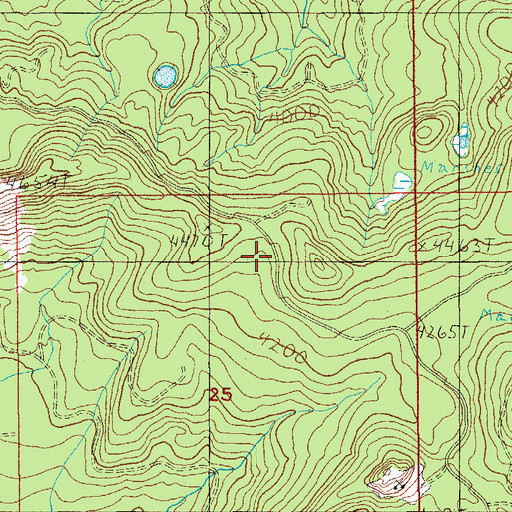 Topographic Map of Scar Mountain Trail, OR