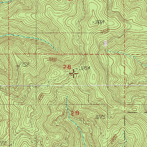 Topographic Map of Scaredman Camp, OR