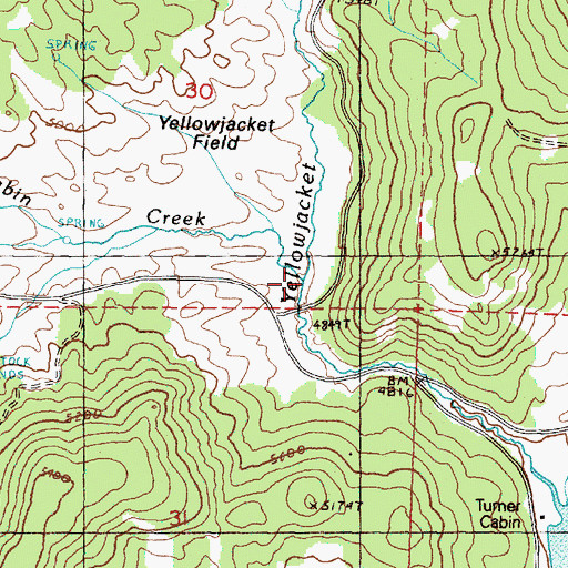 Topographic Map of Scharff Cabin Creek, OR
