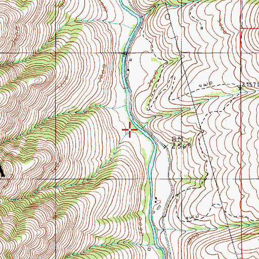 Topographic Map of Schleur Creek, OR