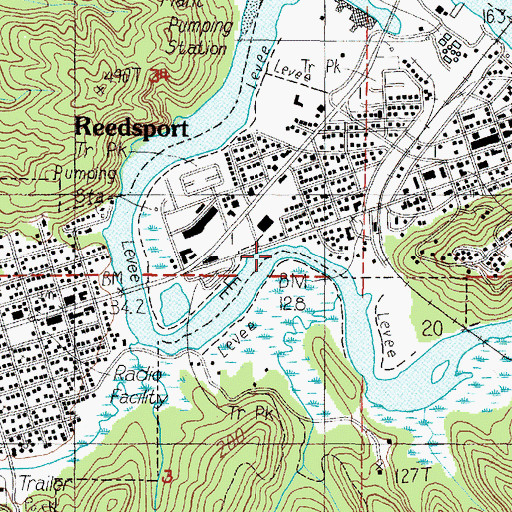 Topographic Map of Scholfield Creek, OR