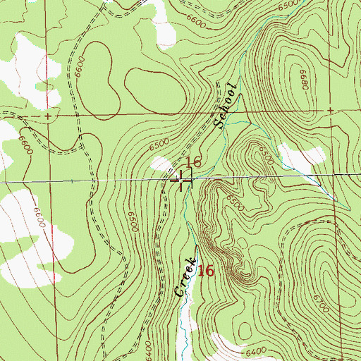 Topographic Map of School Creek, OR