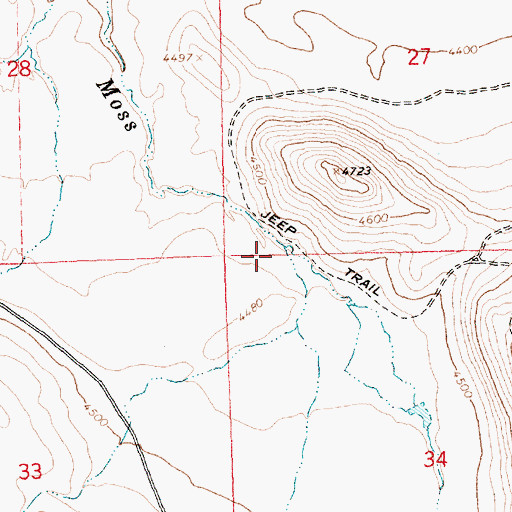 Topographic Map of Schoolhouse Creek, OR