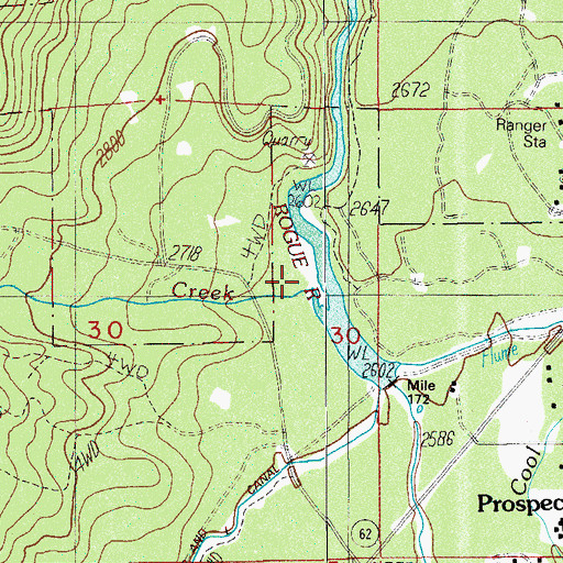 Topographic Map of Schoolma'am Creek, OR