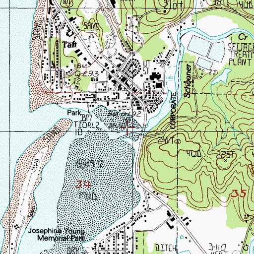 Topographic Map of Schooner Creek, OR