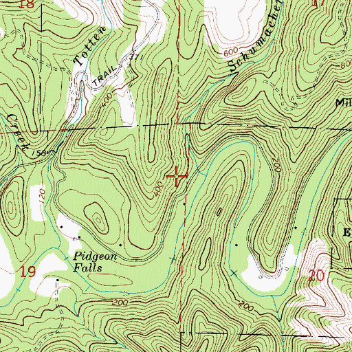 Topographic Map of Schumacher Creek, OR