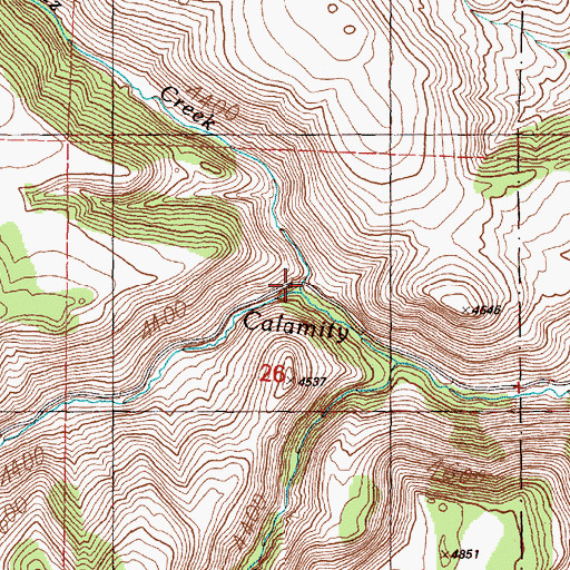 Topographic Map of Schurtz Creek, OR