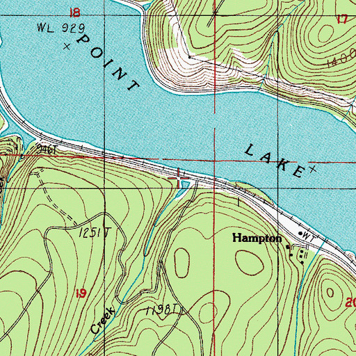 Topographic Map of Schweitzer Creek, OR