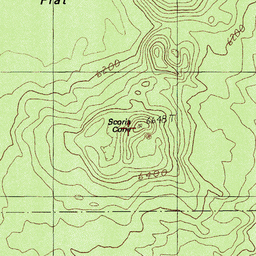 Topographic Map of Scoria Cone, OR