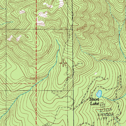 Topographic Map of Scorpion Ridge Trail, OR