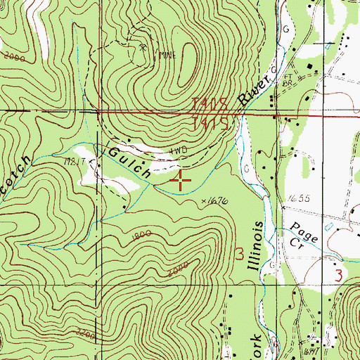Topographic Map of Scotch Gulch, OR