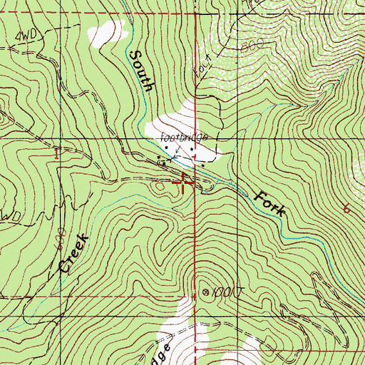 Topographic Map of Scott Creek, OR