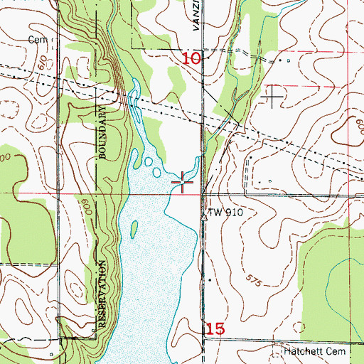 Topographic Map of Briley Creek, AL