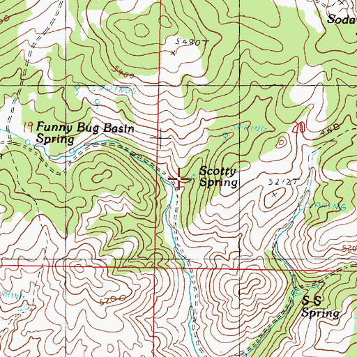 Topographic Map of Scotty Spring, OR