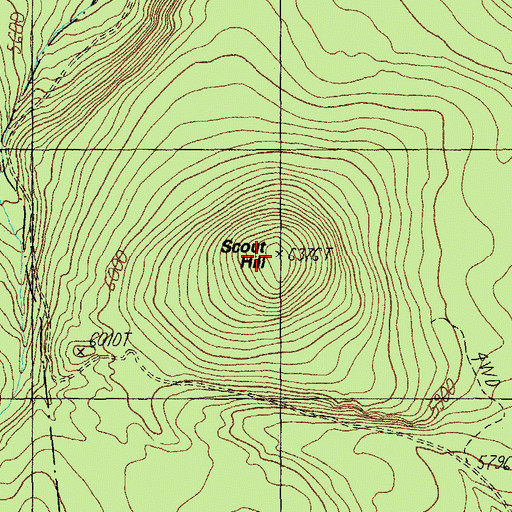 Topographic Map of Scout Hill, OR