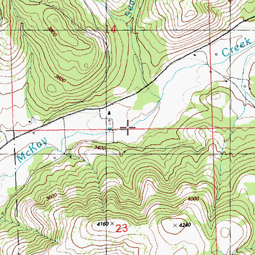 Topographic Map of Sealy Creek, OR