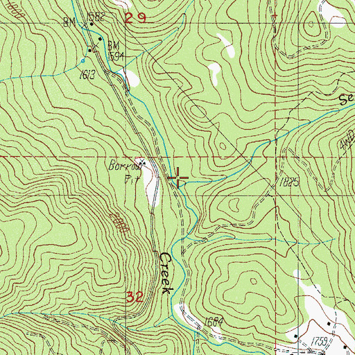 Topographic Map of Section Creek, OR