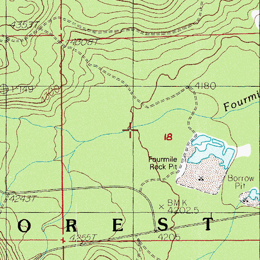 Topographic Map of Seldom Creek, OR