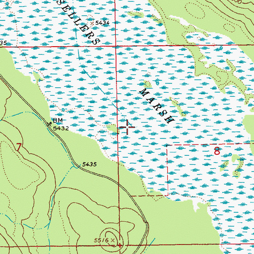 Topographic Map of Sellers Creek, OR