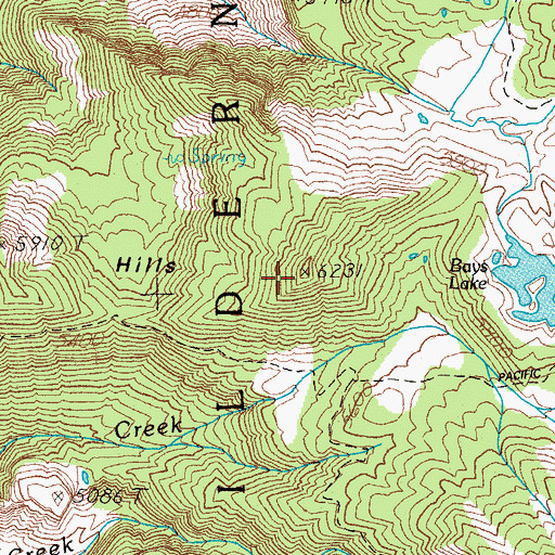 Topographic Map of Sentinel Hills, OR