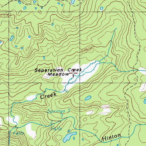 Topographic Map of Separation Creek Meadow, OR