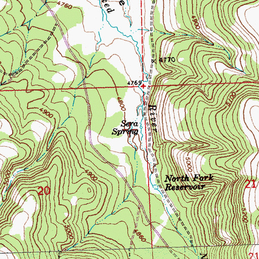 Topographic Map of Sera Spring, OR