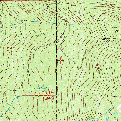 Topographic Map of Seven Lakes Trail, OR