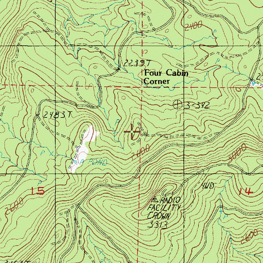 Topographic Map of Seven-Nine Trail, OR