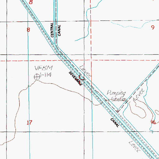 Topographic Map of Sevenmile Canal Levee, OR