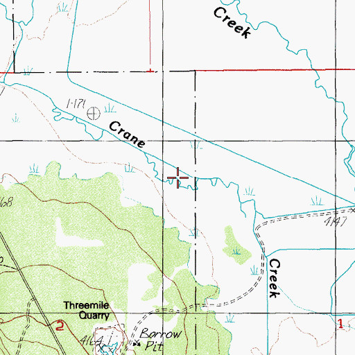 Topographic Map of Sevenmile Creek, OR