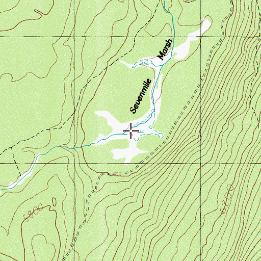 Topographic Map of Sevenmile Marsh, OR
