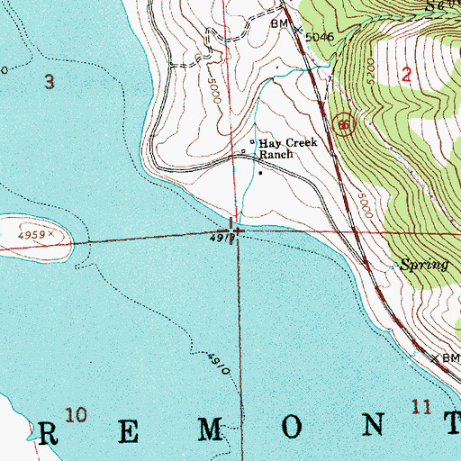 Topographic Map of Seventy Creek, OR