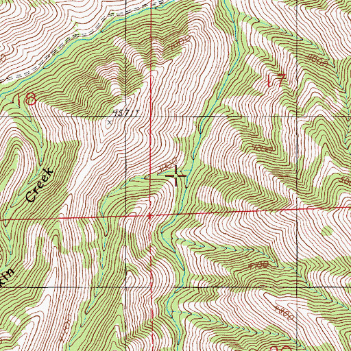 Topographic Map of Shadow Canyon, OR