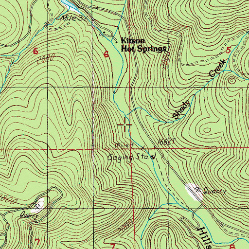 Topographic Map of Shady Creek, OR