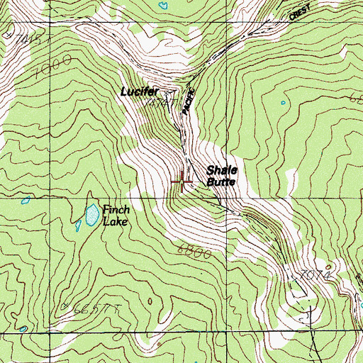 Topographic Map of Shale Butte, OR