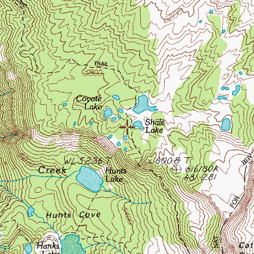 Topographic Map of Shale Lake, OR