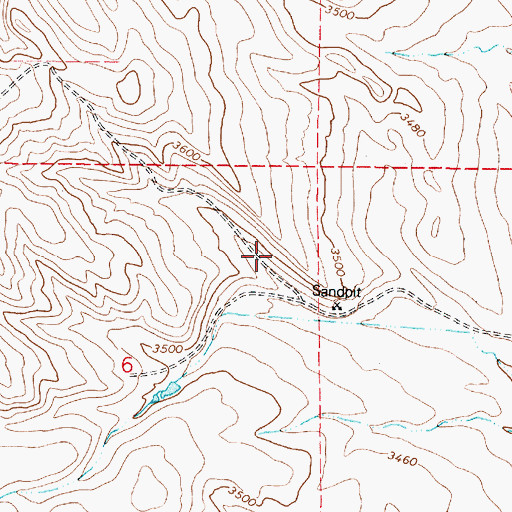 Topographic Map of Shaw Brant Ditch, OR